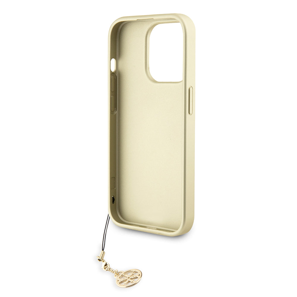 Skyddsfodral för Apple iPhone 15 Pro, Guess, 4G Charm, Grå