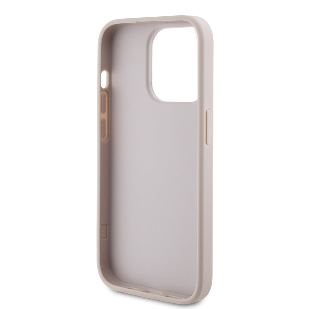 Skyddsfodral för Apple iPhone 15 Pro, Guess, 4G Metal Gold Logo, Rosa