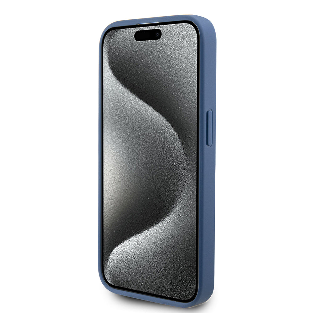 Skyddsfodral för Apple iPhone 15 Pro, Guess, 4G Stripe, Blå