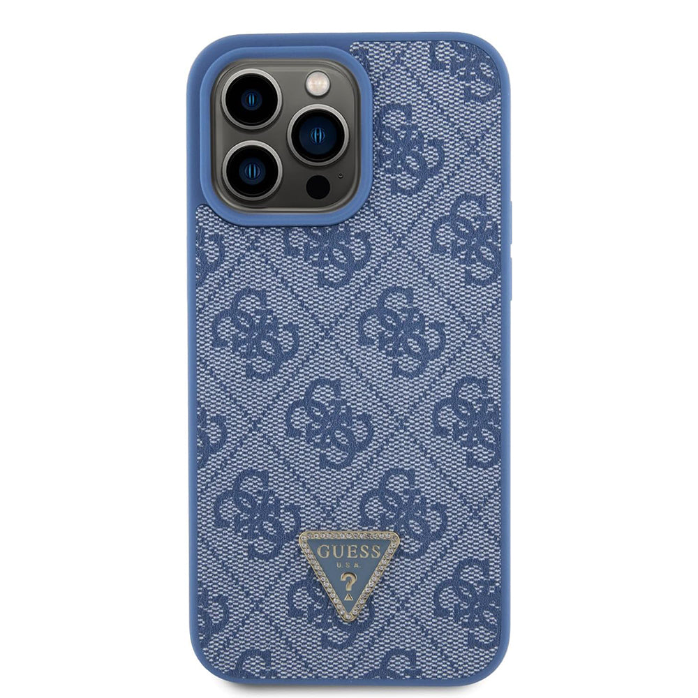 Fodral för Apple iPhone 15 Pro, Guess, Crossbody 4G Metal Logo, Blå