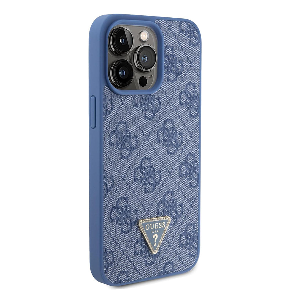 Fodral för Apple iPhone 15 Pro, Guess, Crossbody 4G Metal Logo, Blå