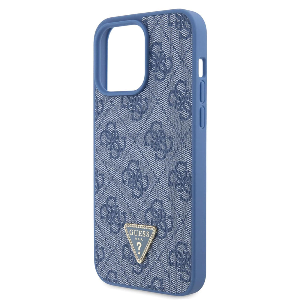 Fodral för Apple iPhone 15 Pro, Guess, Crossbody 4G Metal Logo, Blå