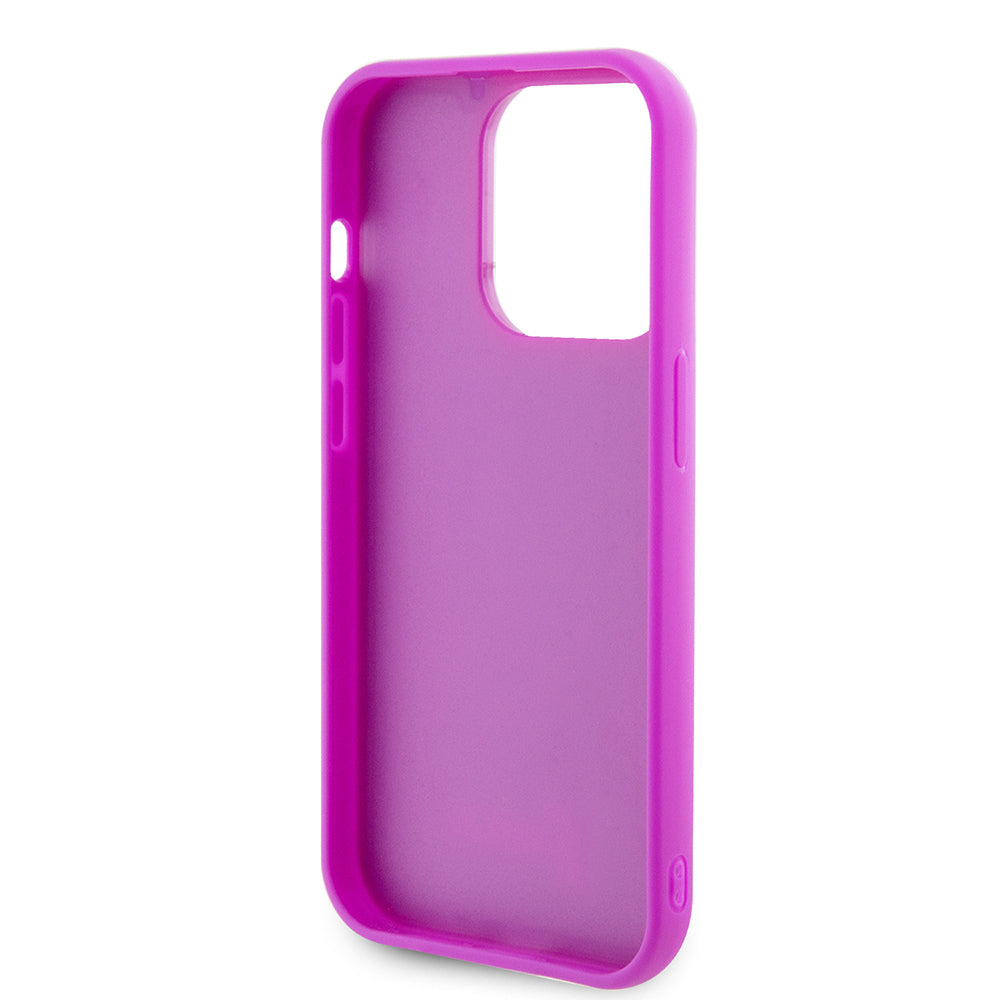 Skyddsfodral för Apple iPhone 15 Pro, Guess, Disco Metal Script, Fuchsia