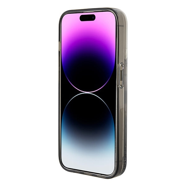 Skyddsfodral för Apple iPhone 15 Pro, Karl Lagerfeld, Liquid Glitter Ikonik Karl, Transparent
