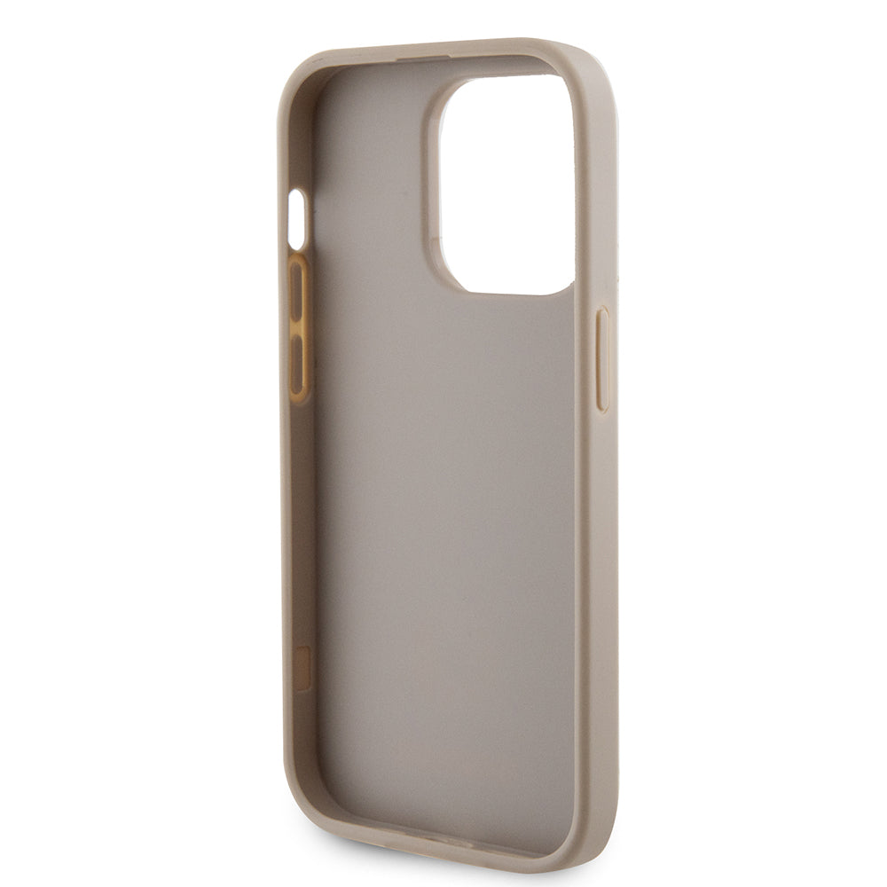 Skyddsfodral för Apple iPhone 15 Pro Max, Guess, 4G Strass Metal Logo, Guld