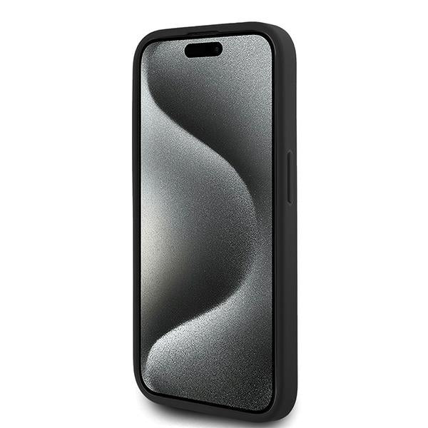Fodral för Apple iPhone 15 Pro Max, Karl Lagerfeld, Diagonal Quilted Script, Svart