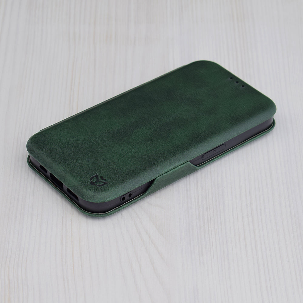 Fodral för Apple iPhone 15 Pro Max, Techsuit, Safe Wallet Plus, Grön