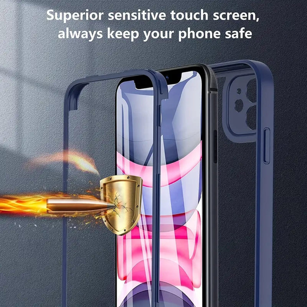 Skyddsfodral för Apple iPhone 15, Techsuit, ColorVerse 360, Svart