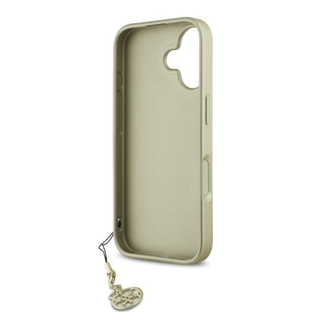 Fodral för Apple iPhone 16, Guess, 4G Charm, Svart