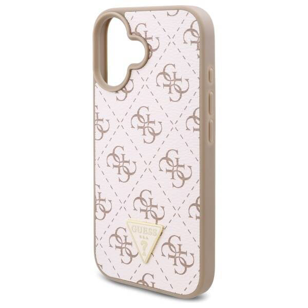 Skyddsfodral för Apple iPhone 16, Guess, 4G Triangle Logo, Vit