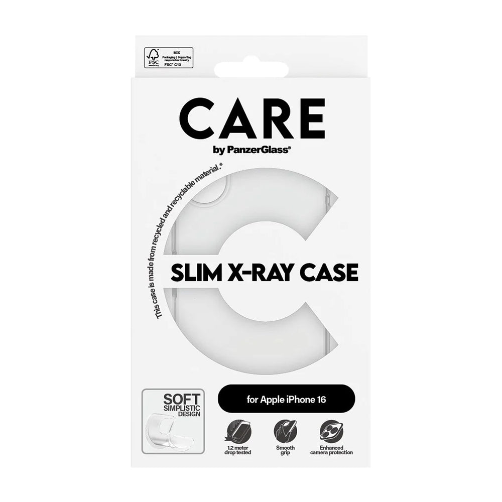 Skyddsfodral för Apple iPhone 16, PanzerGlass, Fashionable Care, Transparent