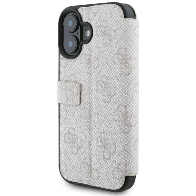 Fodral för Apple iPhone 16 Plus, Guess, 4G Book, Rosa