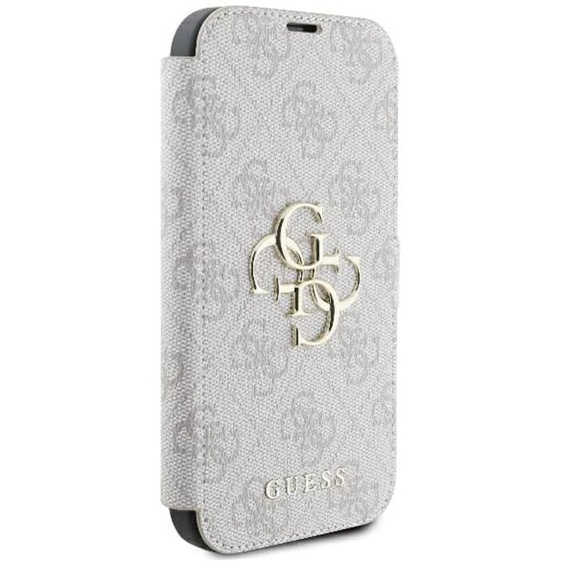 Fodral för Apple iPhone 16 Plus, Guess, 4G Book, Rosa