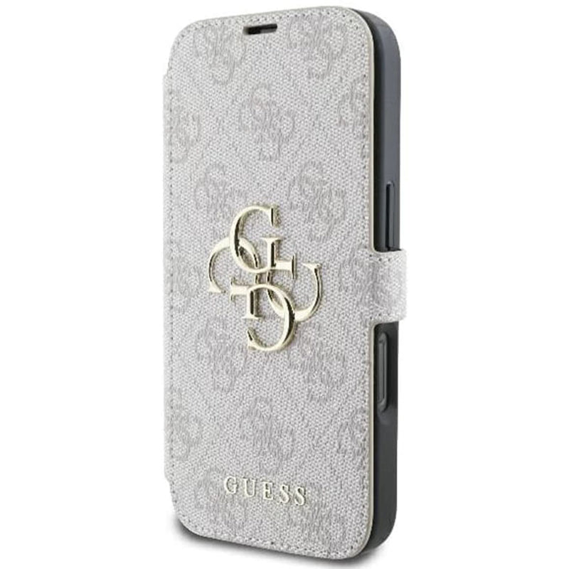 Fodral för Apple iPhone 16 Plus, Guess, 4G Book, Rosa