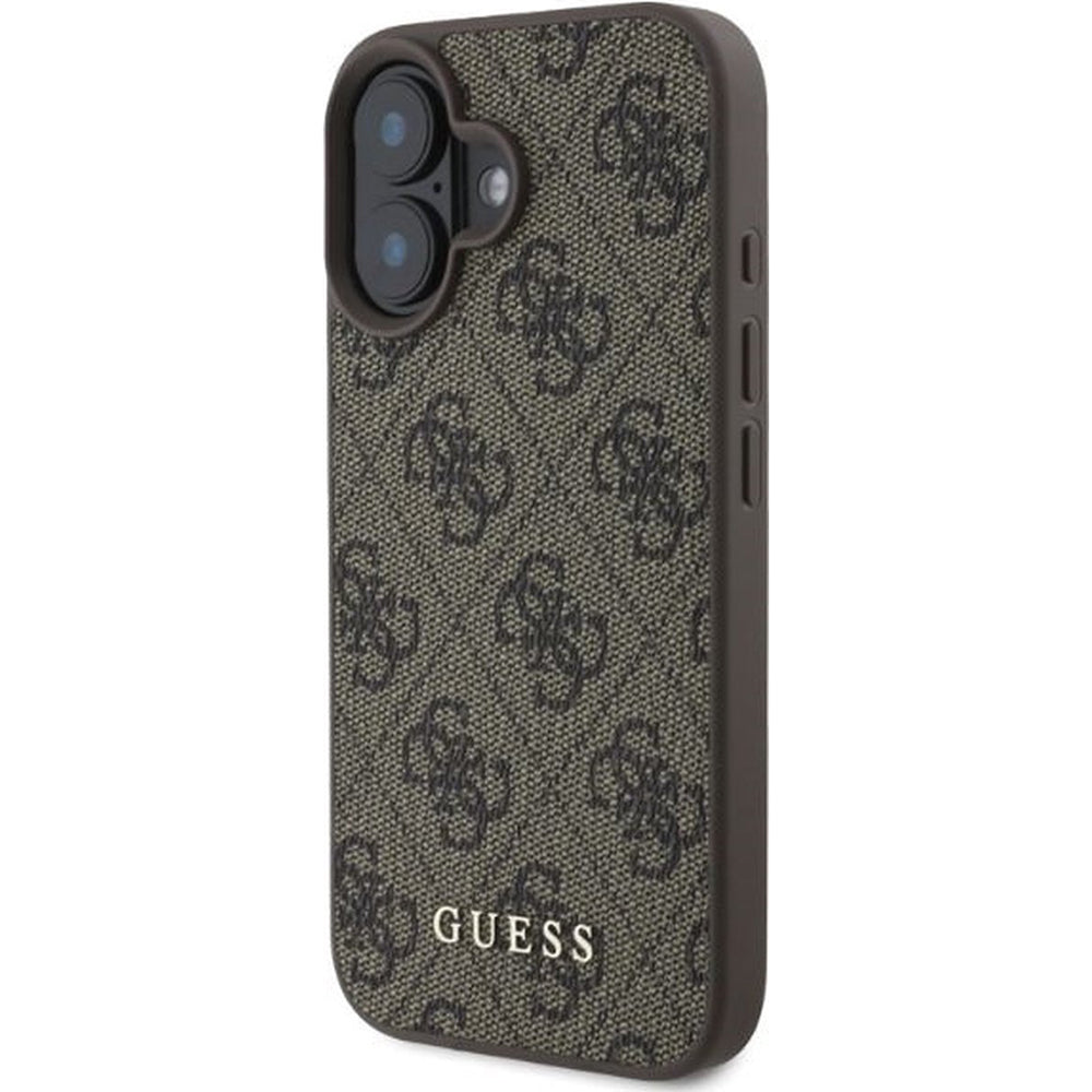 Fodral för Apple iPhone 16 Plus, Guess, 4G Classic, Brun