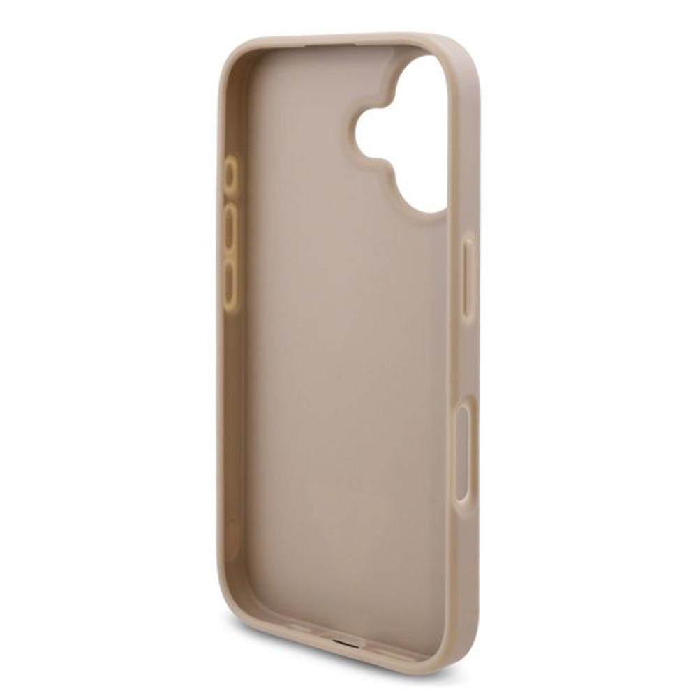 Case for Apple iPhone 16 Plus, Guess, 4G Triangle Logo, White