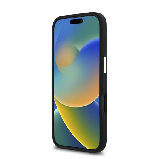 Skyddsfodral för Apple iPhone 16 Plus, Guess, Script Metal Logo & Frame, Svart