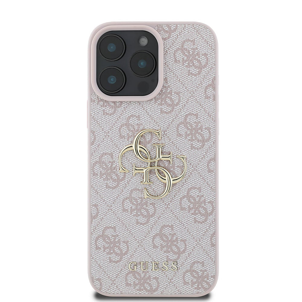 Fodral för Apple iPhone 16 Pro, Guess, 4G Big Logo, Rosa