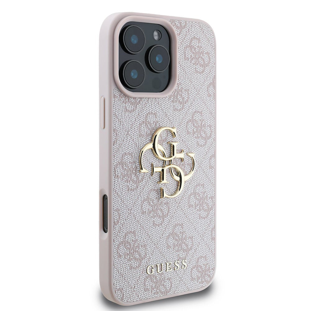 Fodral för Apple iPhone 16 Pro, Guess, 4G Big Logo, Rosa