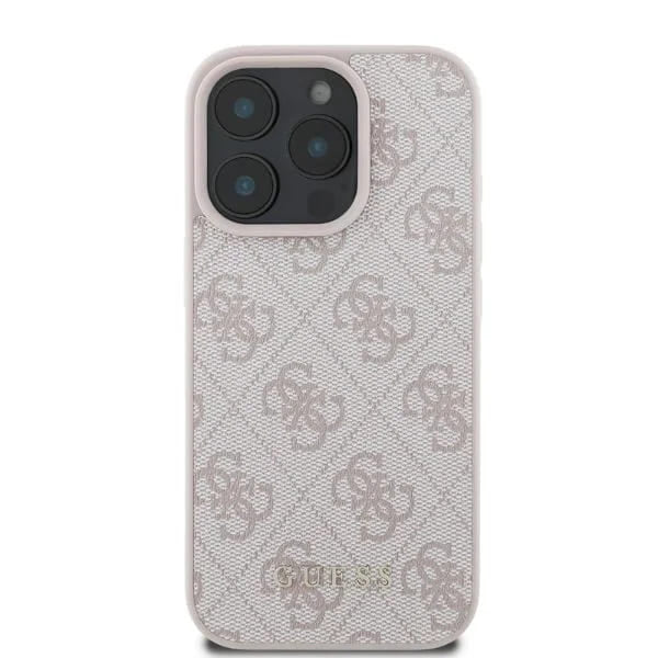 Fodral för Apple iPhone 16 Pro, Guess, 4G Classic, Rosa