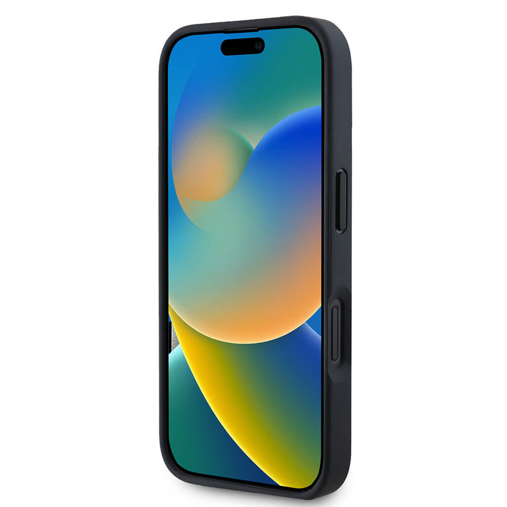 Skyddsfodral för Apple iPhone 16 Pro, Guess, 4G Triangle Logo, Vit