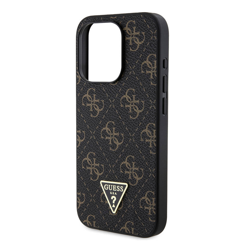Skyddsfodral för Apple iPhone 16 Pro, Guess, 4G Triangle Logo, Vit