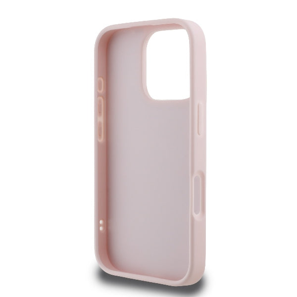Fodral för Apple iPhone 16 Pro, Karl Lagerfeld, Diagonal Quilted Script, Rosa
