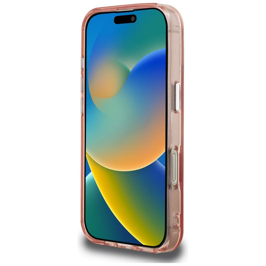 Skyddsfodral för Apple iPhone 16 Pro, Karl Lagerfeld, IML Aquarelle Logo Choupette, Rosa