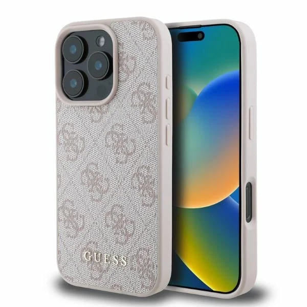 Skyddsfodral för Apple iPhone 16 Pro Max, Guess, 4G Classic, Rosa