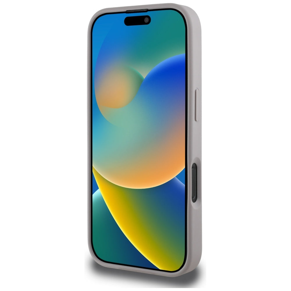 Skyddsfodral för Apple iPhone 16 Pro Max, Guess, 4G Grained Roses Big Logo, Lila