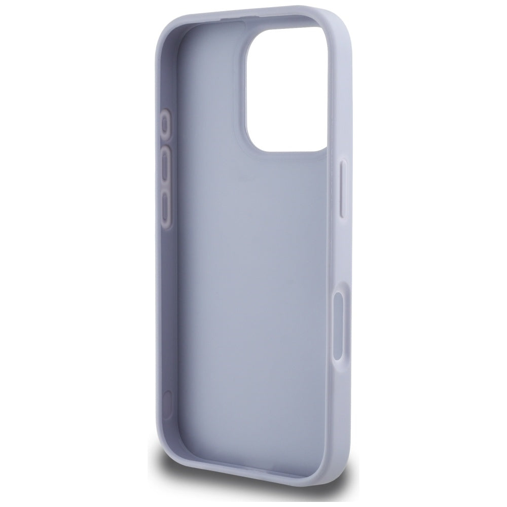 Fodral för Apple iPhone 16 Pro Max, Guess, Hot Stamp 4G Pattern Triangle Logo, Ljuslila