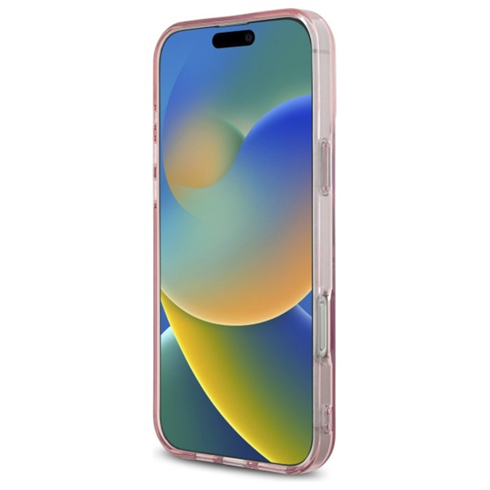 Skyddsfodral för Apple iPhone 16 Pro Max, Guess, IML Heart, Rosa