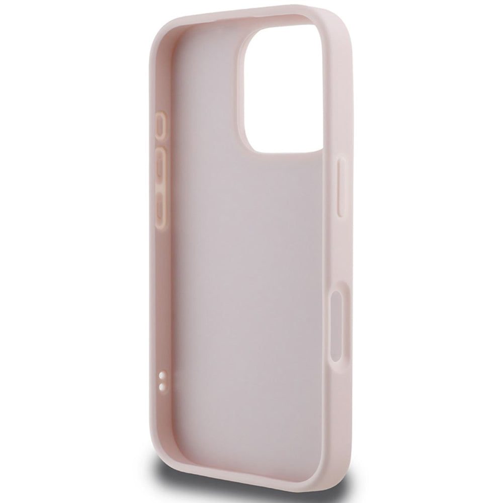 Fodral för Apple iPhone 16 Pro Max, Guess, Quilted Metal Logo, Rosa