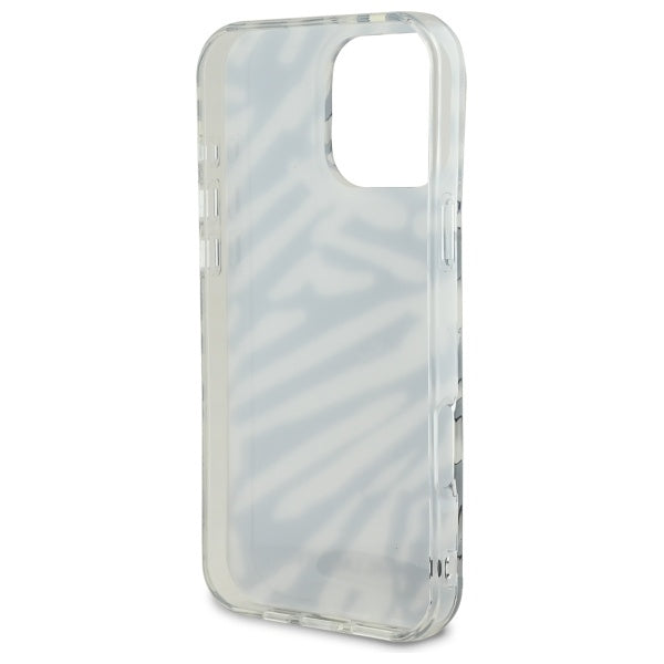 Fodral för Apple iPhone 16 Pro Max, Karl Lagerfeld, IML Luxury Zebra Pattern with Strap, Svart
