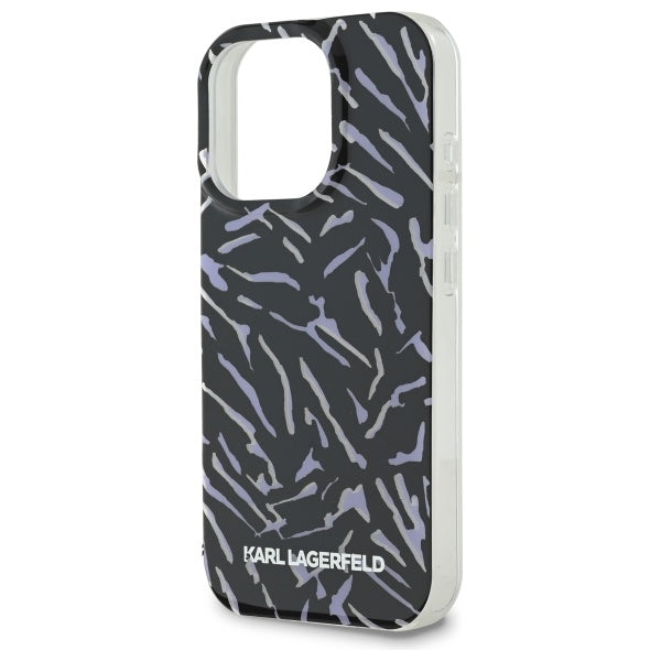Fodral för Apple iPhone 16 Pro Max, Karl Lagerfeld, Zebra with Cord Strap, Lila