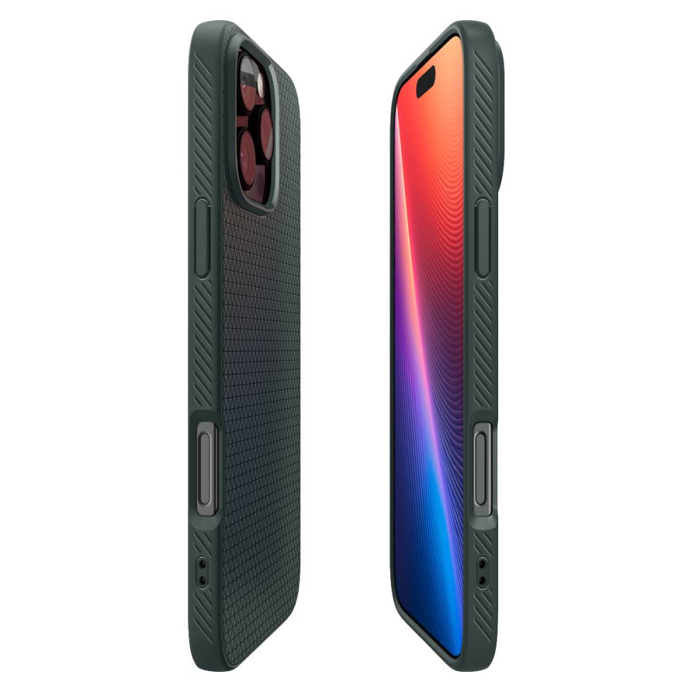 Skyddsfodral för Apple iPhone 16 Pro, Spigen, Liquid Air, Grön ACS08119