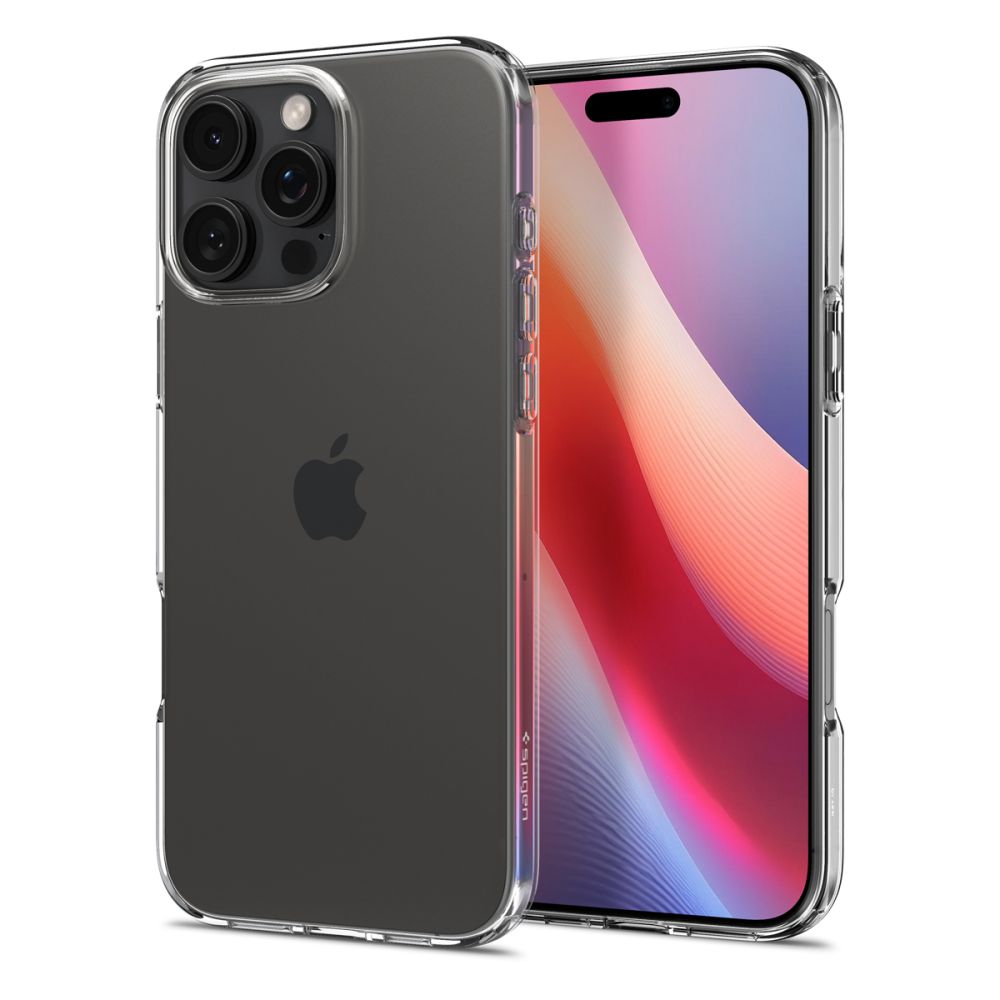 Skyddsfodral för Apple iPhone 16 Pro, Spigen, Liquid Crystal, Transparent ACS08112