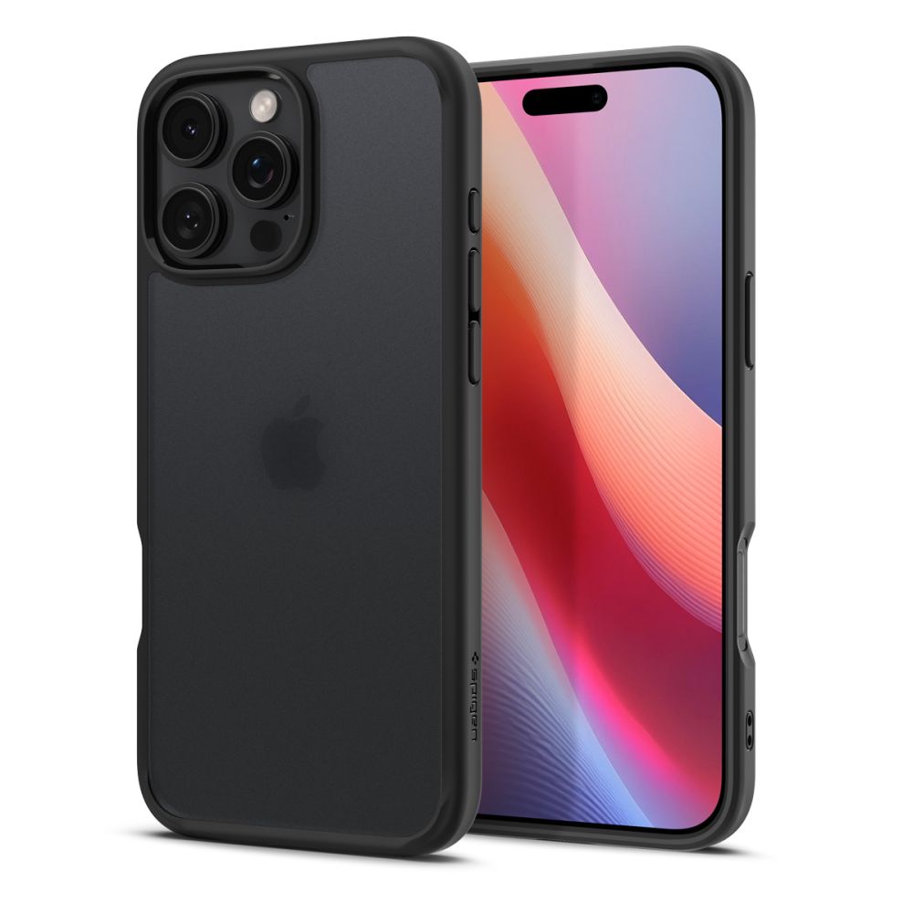 Fodral för Apple iPhone 16 Pro, Spigen, Ultra Hybrid, Svart Satin ACS08124
