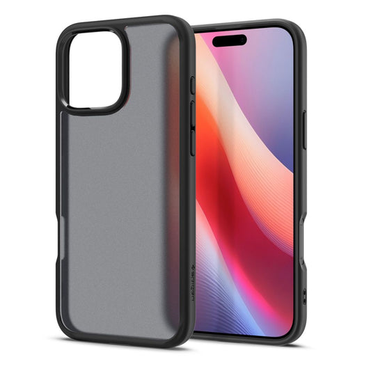 Fodral för Apple iPhone 16 Pro, Spigen, Ultra Hybrid, Svart Satin ACS08124