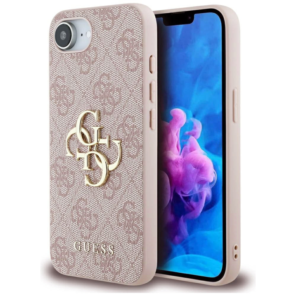 Fodral för Apple iPhone 17e / 16e, Guess, 4G Big Logo, Rosa