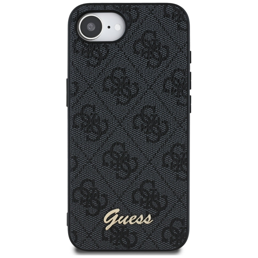 Fodral för Apple iPhone 17e / 16e, Guess, 4G Script Logo, Svart