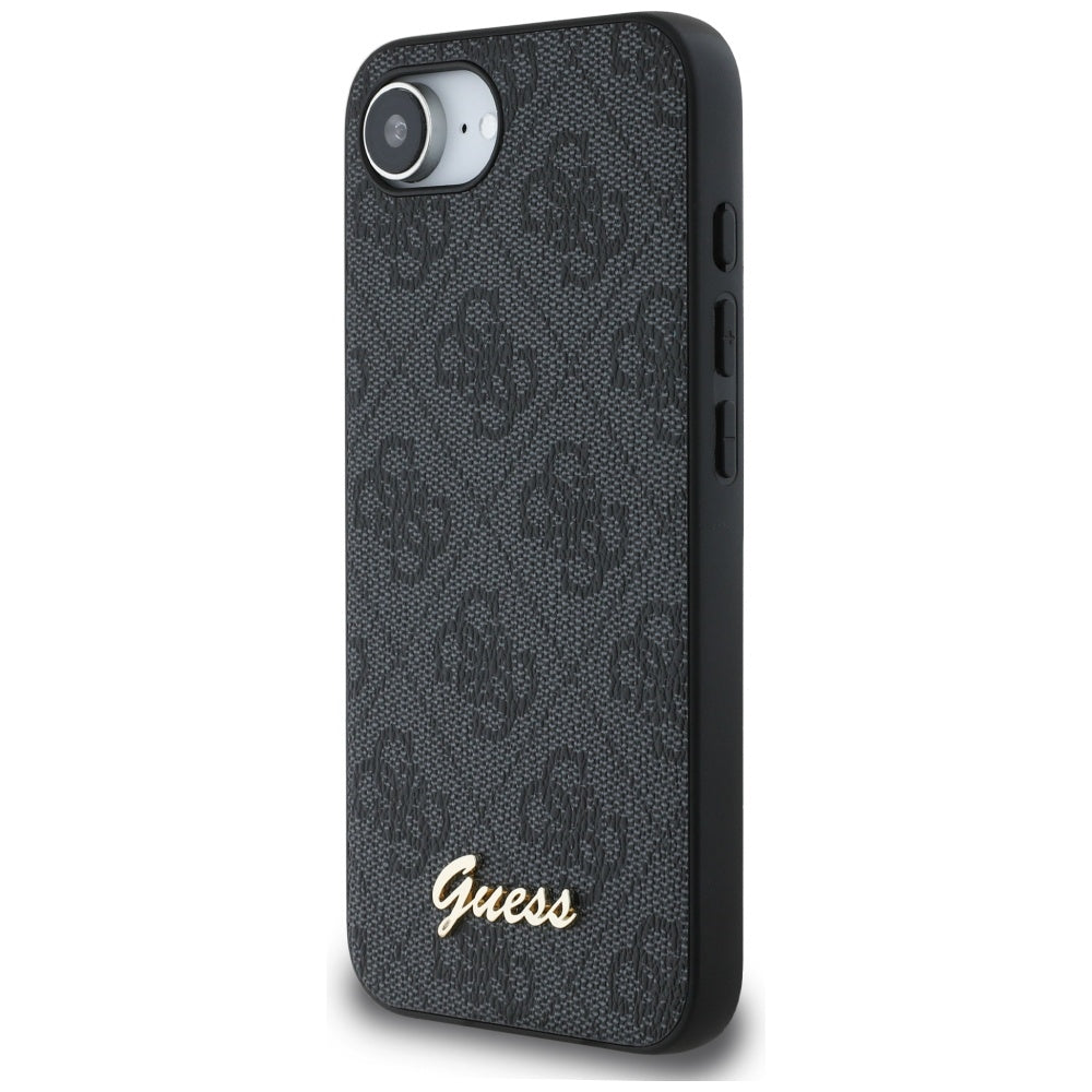 Fodral för Apple iPhone 17e / 16e, Guess, 4G Script Logo, Svart