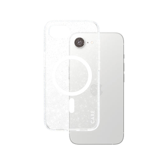 Skyddsfodral för Apple iPhone 16e, PanzerGlass, Care Urban Combat Star Lit, Transparent Vit