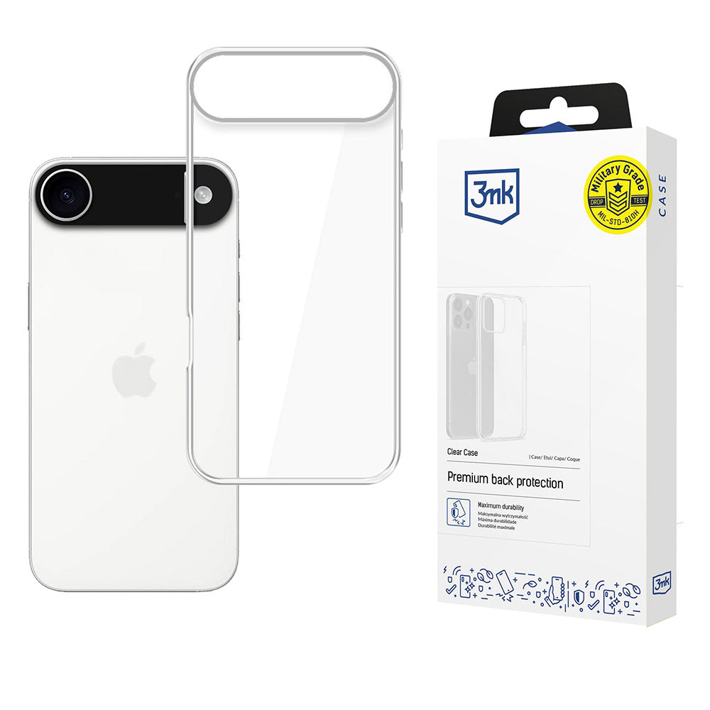Skyddsfodral för Apple iPhone 17 Air, 3MK, Klar, Transparent