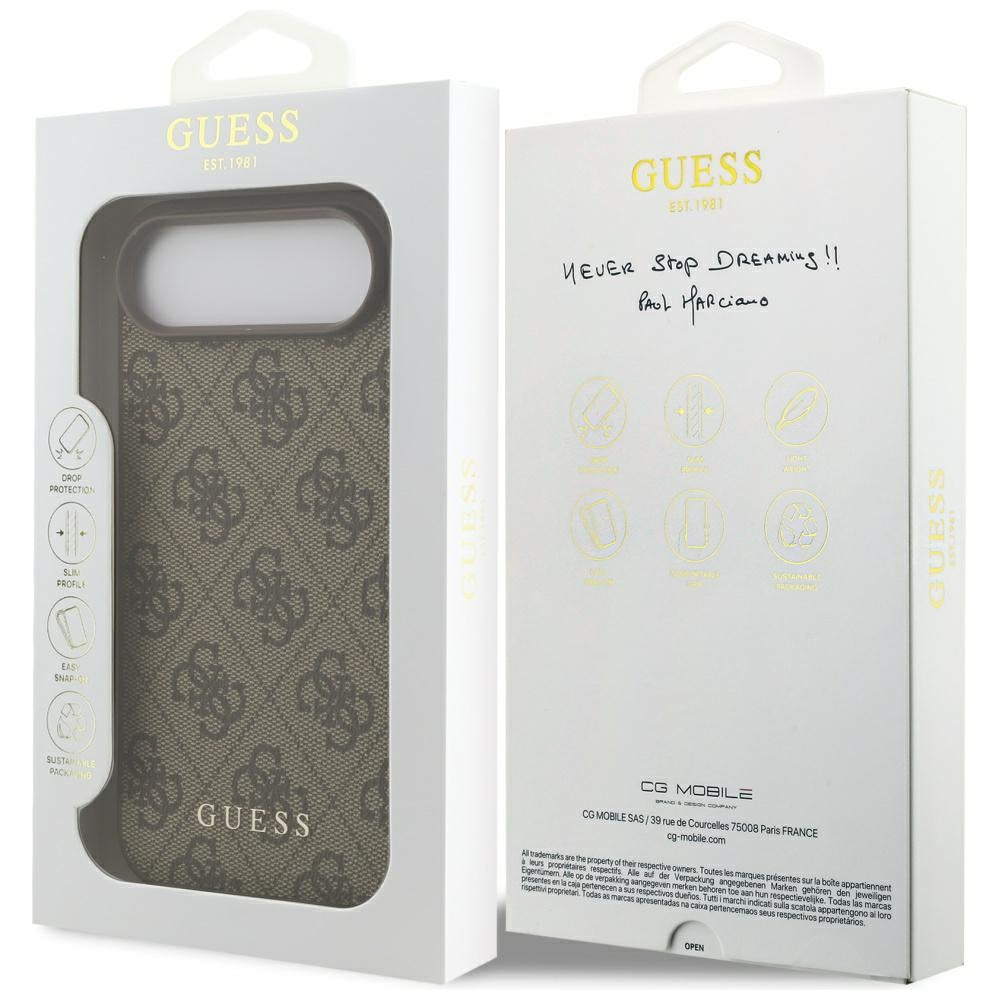 Case for Apple iPhone 17 Air, Guess, 4G Classic, Brown