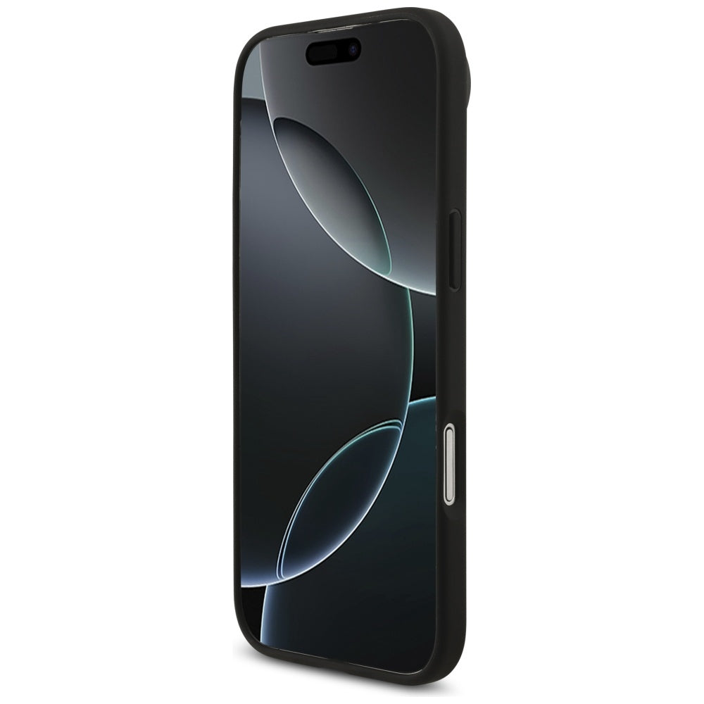 Fodral för Apple iPhone 17 Air, Guess, 4G Grained Big and Classic Logo, Svart