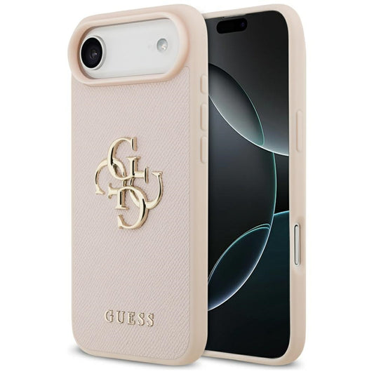 Skyddsfodral för Apple iPhone 17 Air, Guess, 4G Grained Big and Classic Logo, Rosa