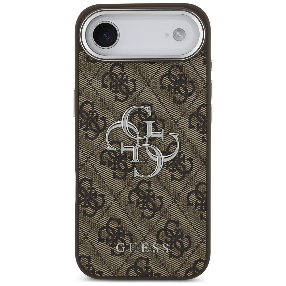 Fodral för Apple iPhone 17 Air, Guess, Big 4G Logo Classic, Brun Silver