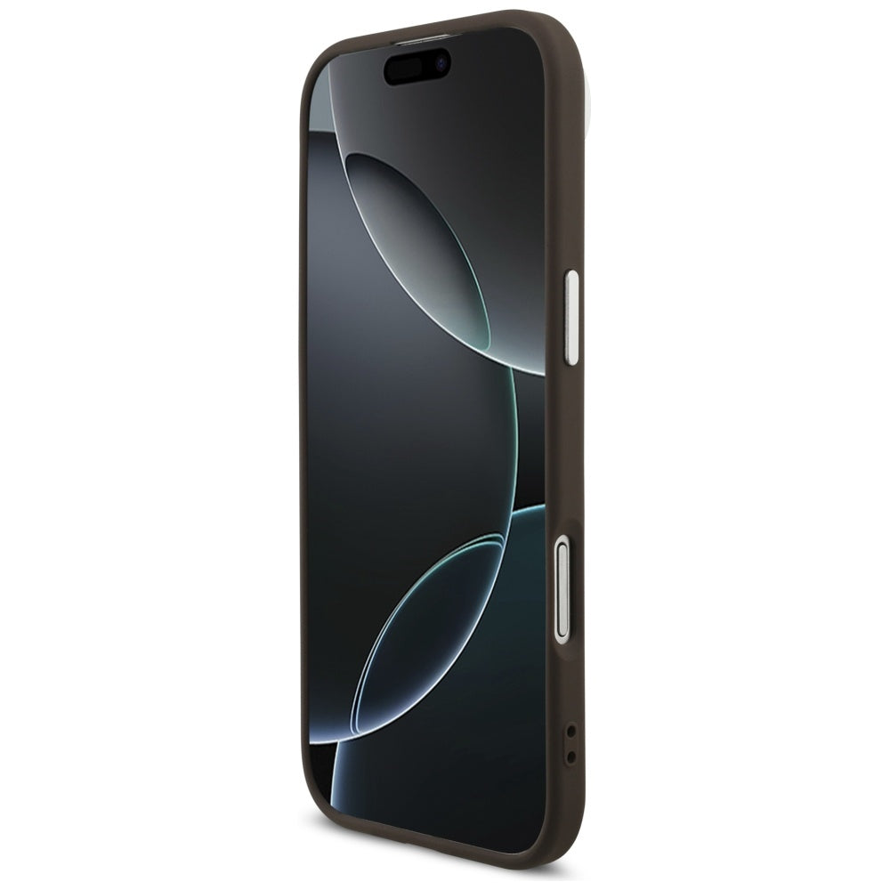 Fodral för Apple iPhone 17 Air, Guess, Big 4G Logo Classic, Brun Silver