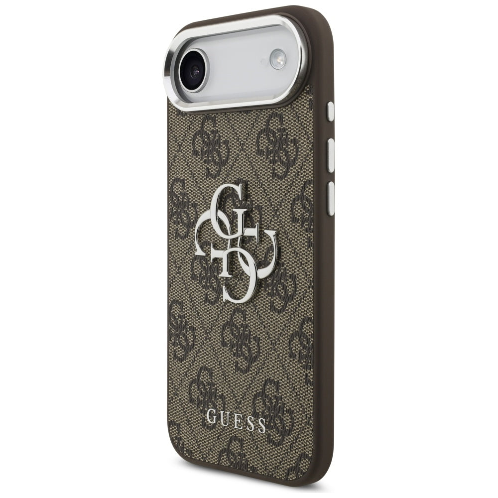 Fodral för Apple iPhone 17 Air, Guess, Big 4G Logo Classic, Brun Silver